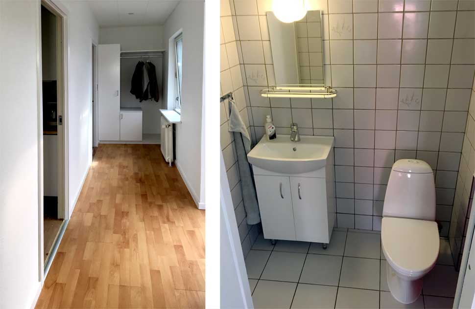 garderobe og toilet